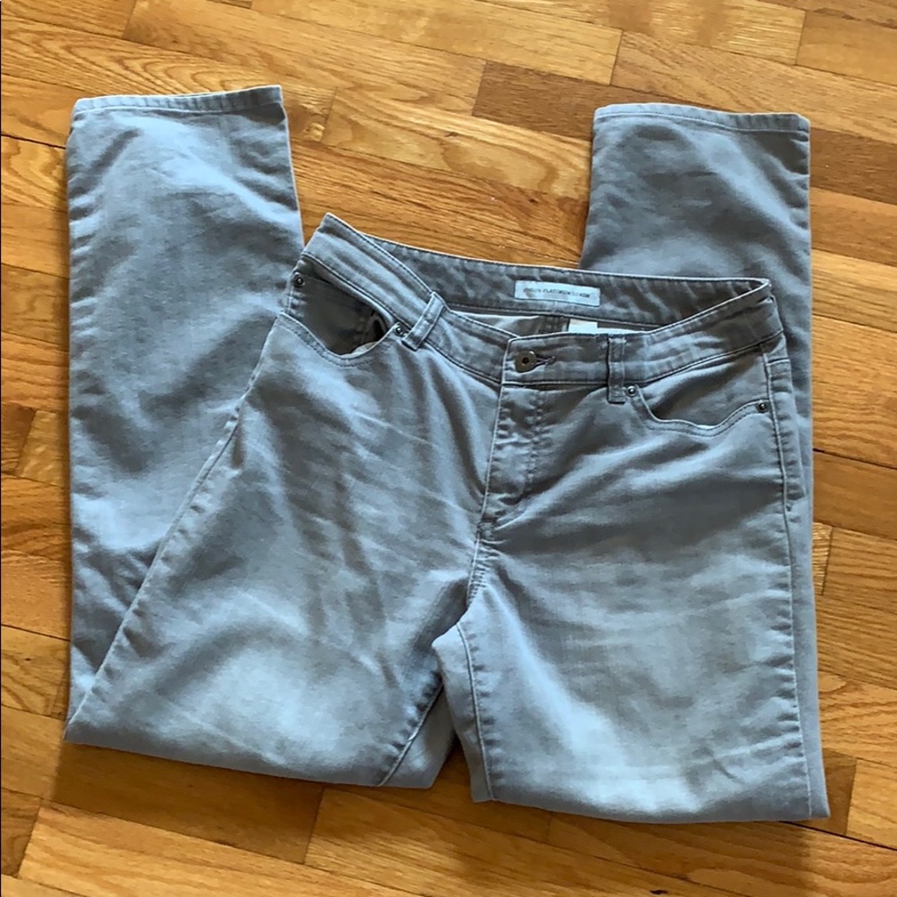 Chico’s gray slim leg denim